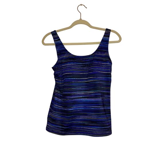 L.L. Bean blue swimsuit Tankini size 8 Regular - Picture 1 of 6